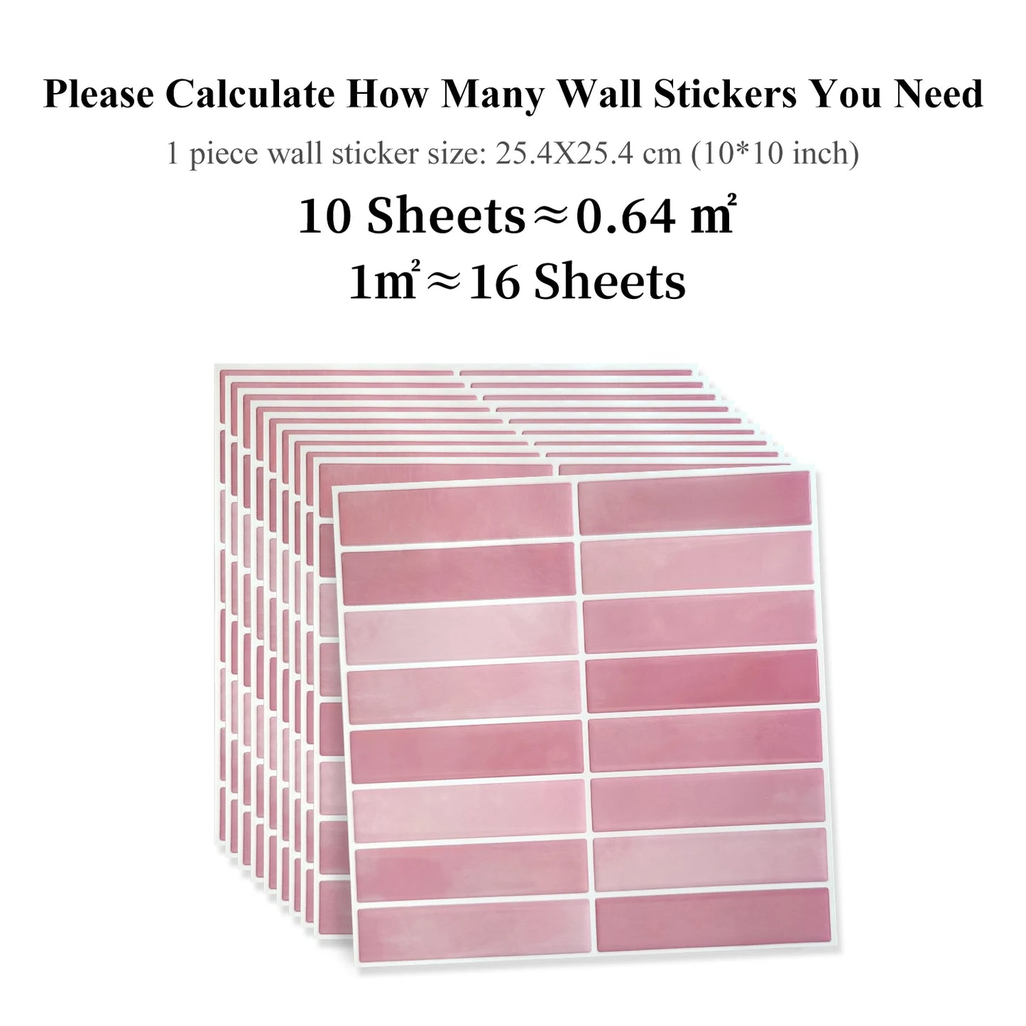 10 PCS Waterproof Self Adhesive Wall Tiles for Kitchen & Bathroom Decor 8