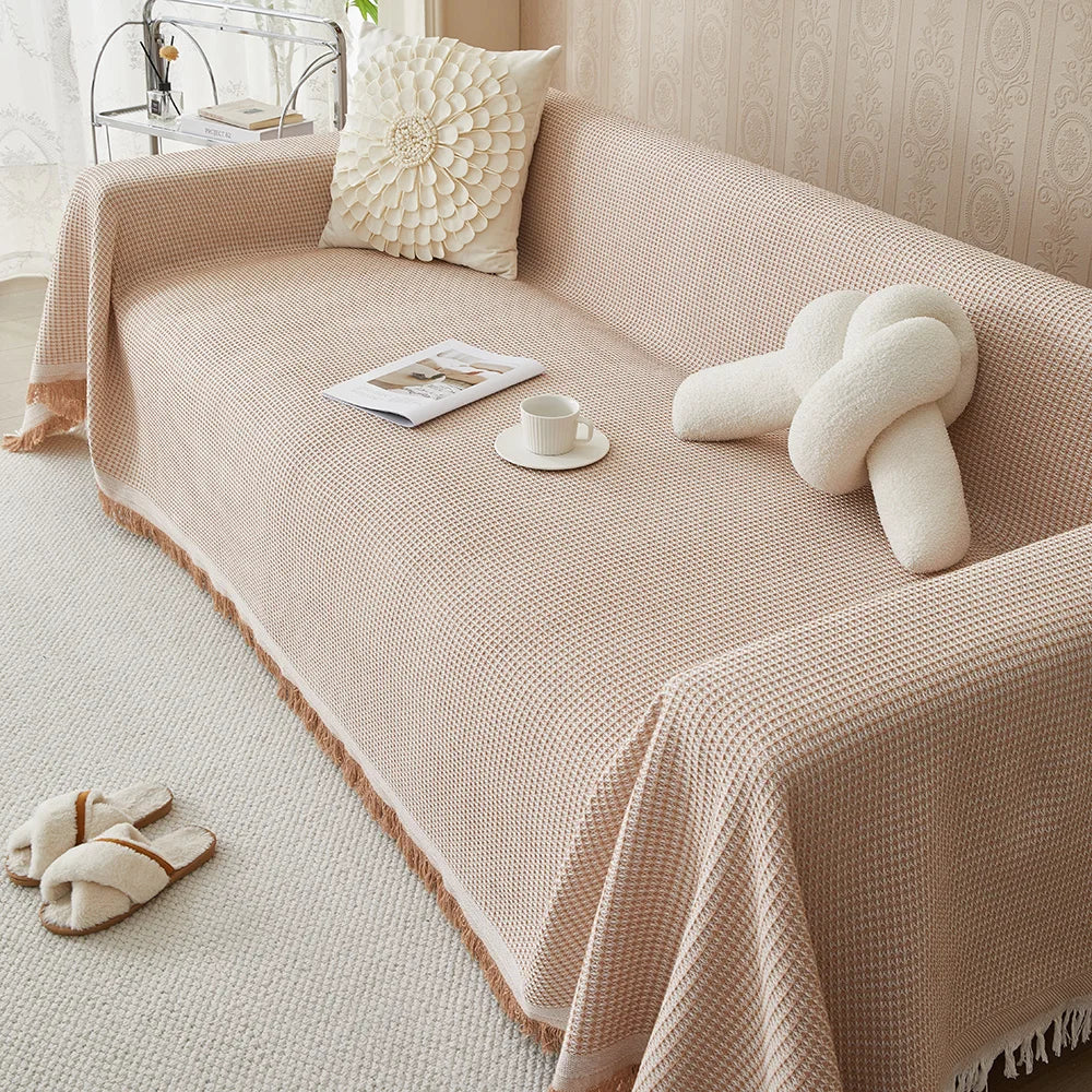 Washable Cotton Blend Sofa Covers - Thick, Breathable Slipcovers for Loveseat & Recliner 7