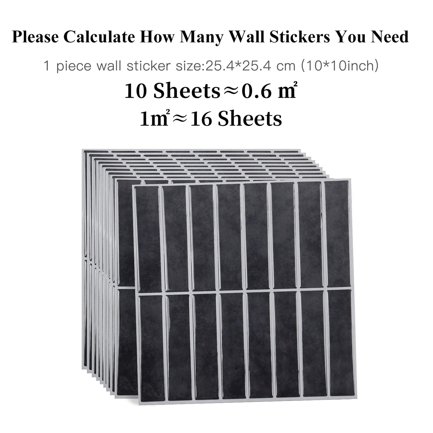 10 PCS Waterproof Self Adhesive Wall Tiles for Kitchen & Bathroom Decor 6