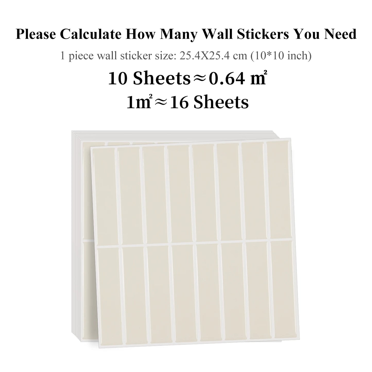 10 PCS Waterproof Self Adhesive Wall Tiles for Kitchen & Bathroom Decor 7