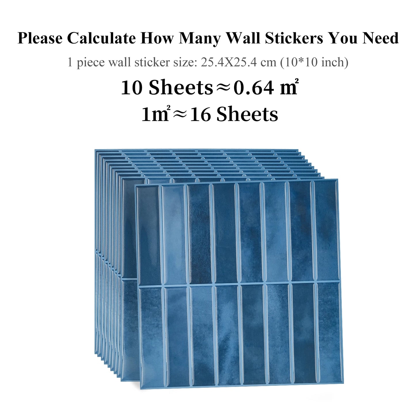 10 PCS Waterproof Self Adhesive Wall Tiles for Kitchen & Bathroom Decor 9