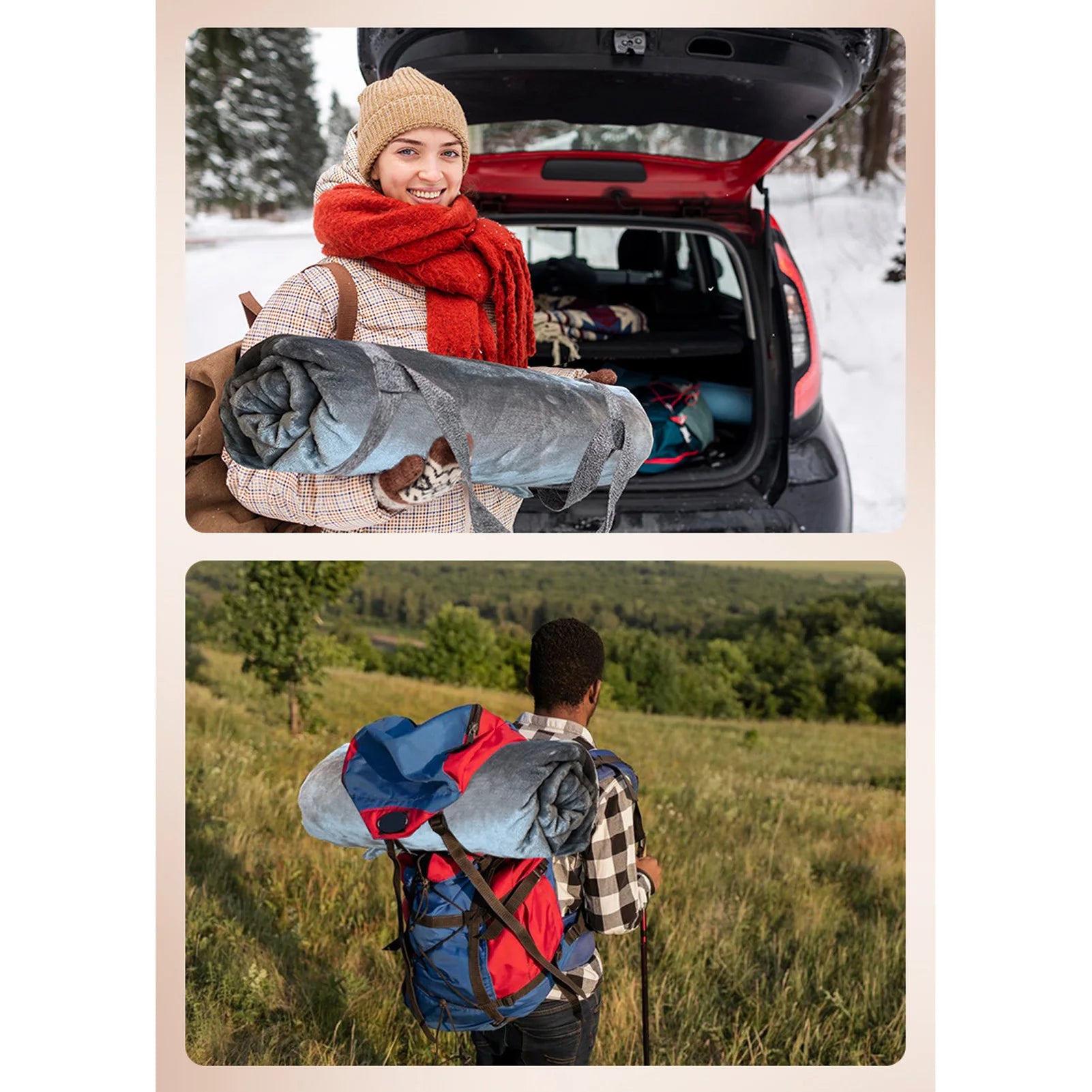 12V Electric Car Blanket - Fast Heating Flannel Heated Blanket for Camping 2