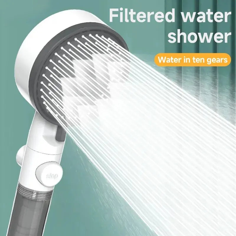 8-Mode High Pressure Filtered Shower Head with Massage Function 0