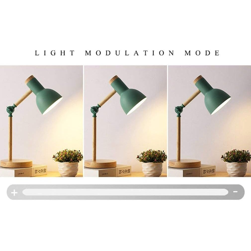 Adjustable Wooden Table Lamp - Nordic Design Bedside & Desk Lamp with Colorful Finish 6