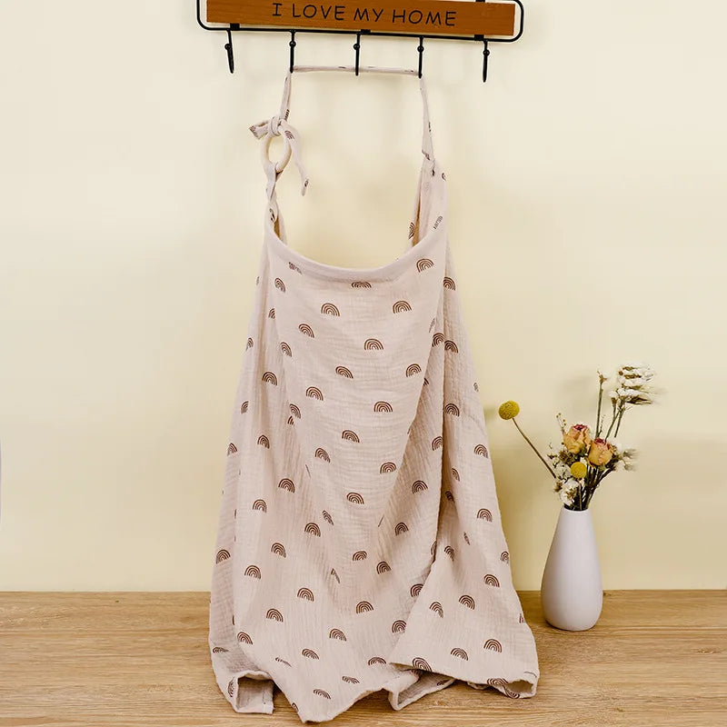 Breathable Cotton Muslin Nursing Cover - Versatile Breastfeeding Cover Up & Mother Feeding Cover 2