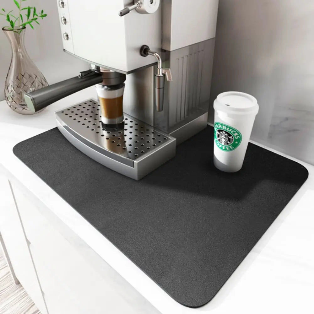 Diatomite Quick-Drying Kitchen Mat - Absorbent Non-Slip Dish Drying Rug 4