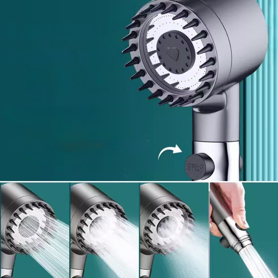 High Pressure Filtered Shower Head with 9-Layer Filtration System & Hose 5