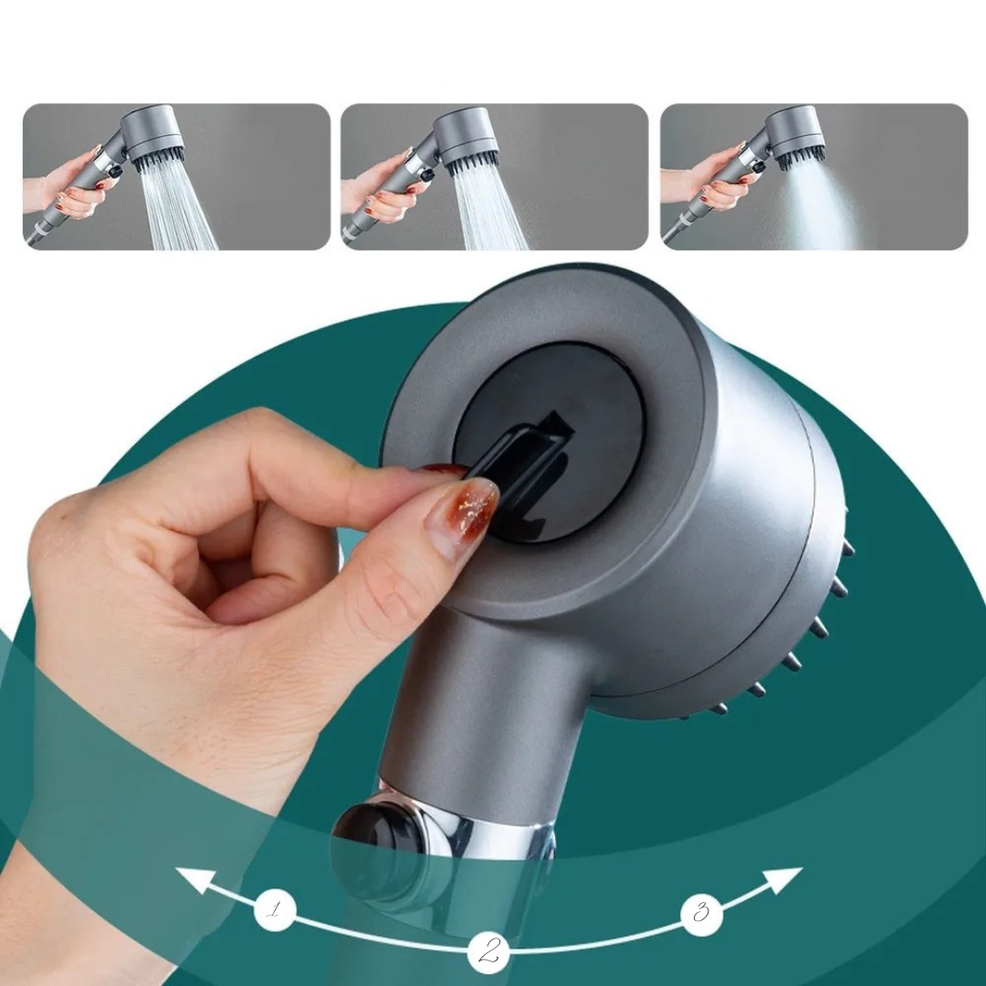 High Pressure Filtered Shower Head with 9-Layer Filtration System & Hose 7