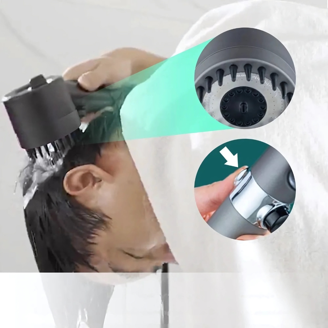 High Pressure Filtered Shower Head with 9-Layer Filtration System & Hose 8