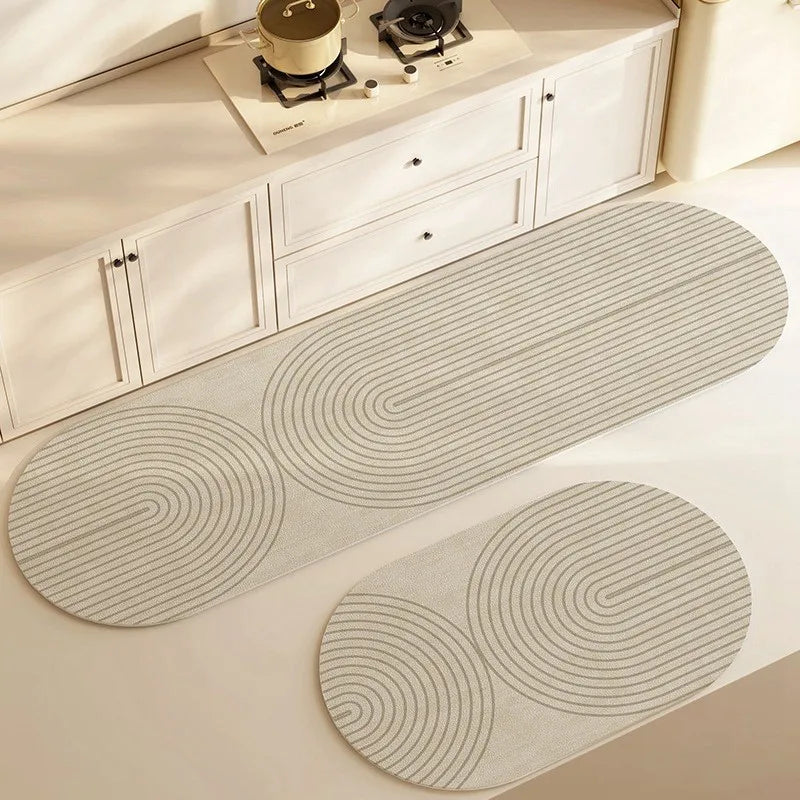 Non-Slip Washable Rug - Soft Velvet Kitchen & Bathroom Mat with Rubber Backing 2