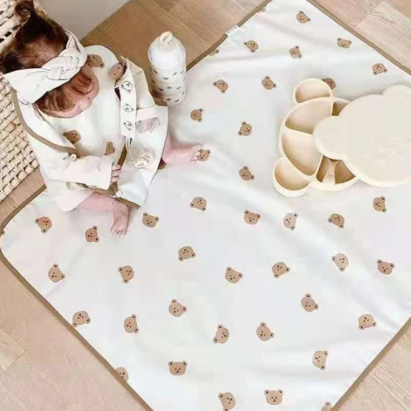 Portable Waterproof Changing Mat for Newborns - Washable Folding Nappy Pad 0