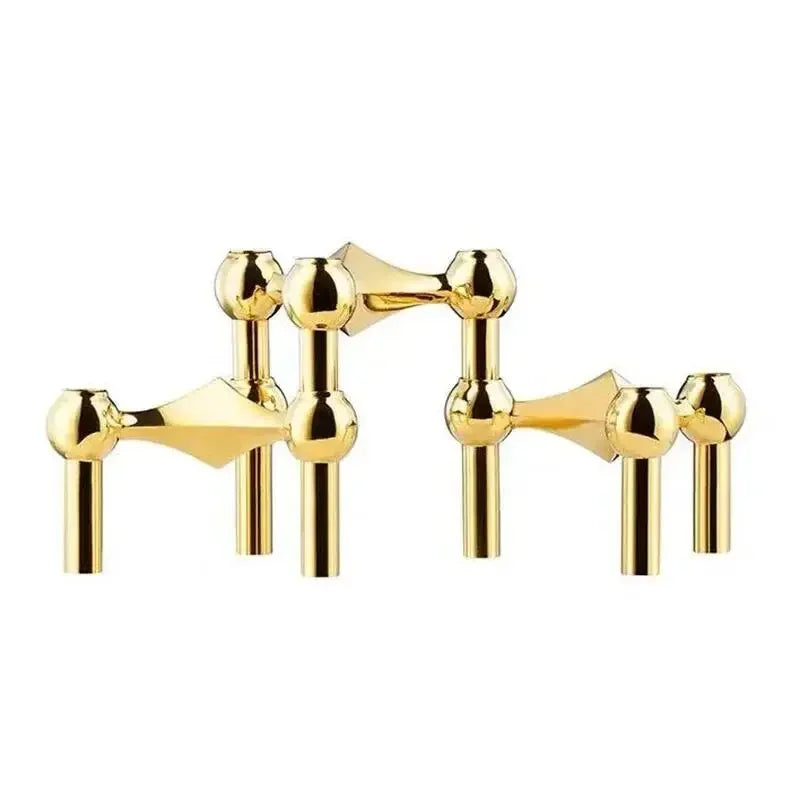 Silver Metal Molecular Structure Candlestick Holder - Elegant Candle Holder for Home Décor 6