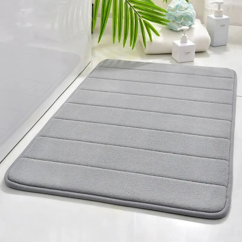 Soft Memory Cotton Non-Slip Bath Mat - Quick Drying, Machine Washable Bathroom Rug 4