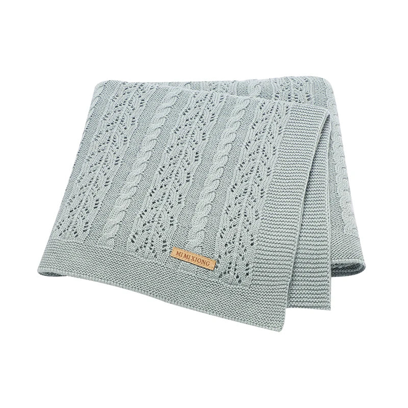 Soft Muslin Baby Blanket - Versatile Knitted Swaddle Wrap for Newborns & Toddlers 11