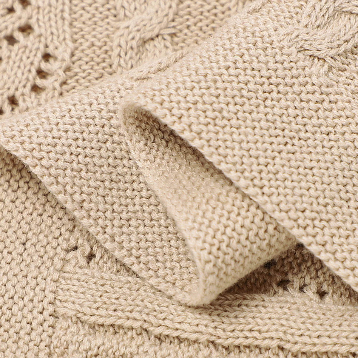 Soft Muslin Baby Blanket - Versatile Knitted Swaddle Wrap for Newborns & Toddlers 4