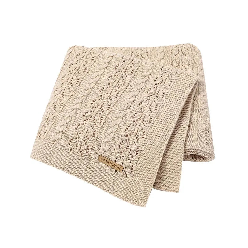 Soft Muslin Baby Blanket - Versatile Knitted Swaddle Wrap for Newborns & Toddlers 7