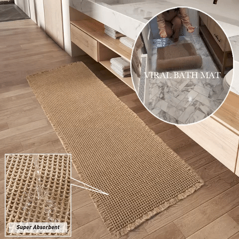 Soft Waffle Bath Runner Mat - Super Absorbent, Non-Slip Bathroom Rug 1