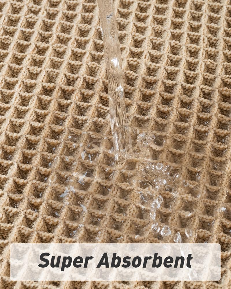 Soft Waffle Bath Runner Mat - Super Absorbent, Non-Slip Bathroom Rug 4