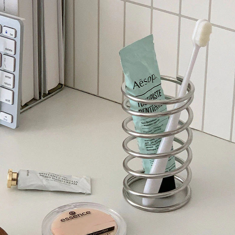 Stainless Steel Wall Mounted Toothbrush Holder - Durable Bathroom Organizer 0