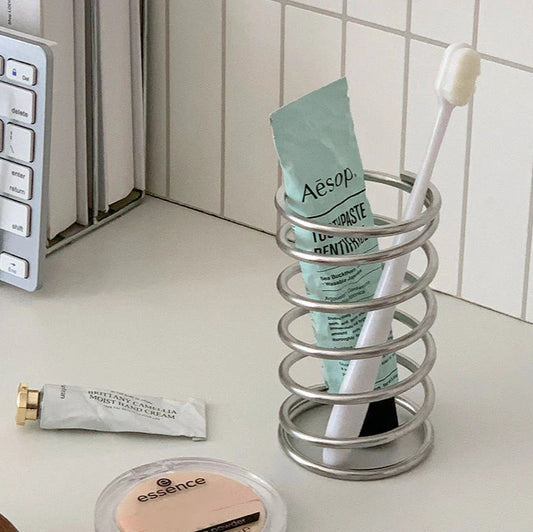 Stainless Steel Wall Mounted Toothbrush Holder - Durable Bathroom Organizer 0