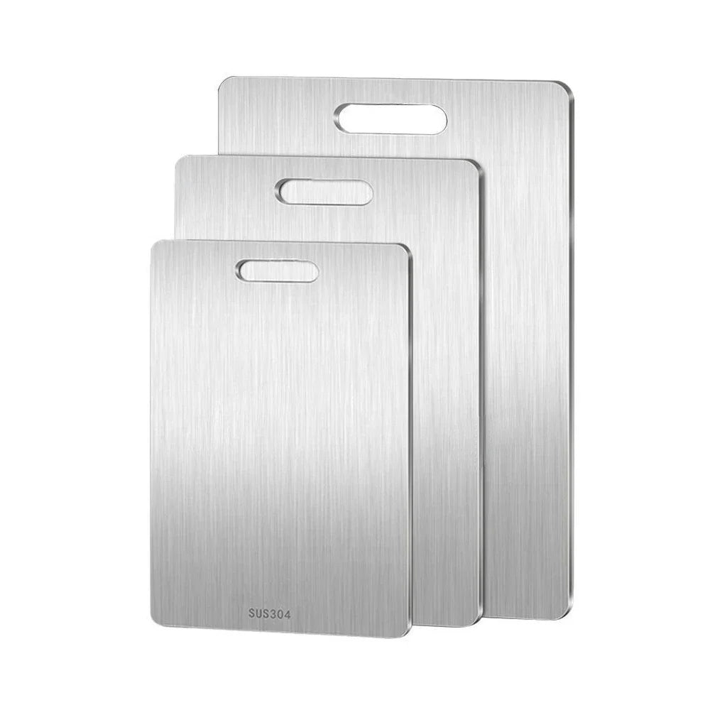 Thickened Double-Sided Stainless Steel Cutting Board - Antibacterial Kitchen Essential 5